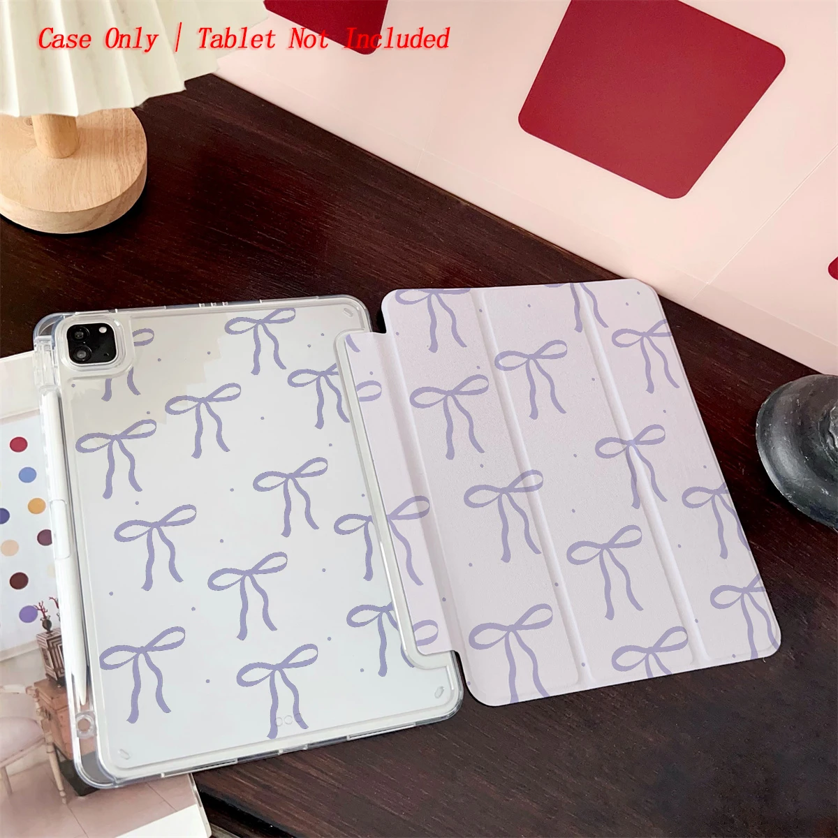 8 Fresh Style Printed iPad Case, 360° Rotating Stand & Pen Slot,Book Style, Auto Sleep/Wake, Compatible with Various Apple iPads