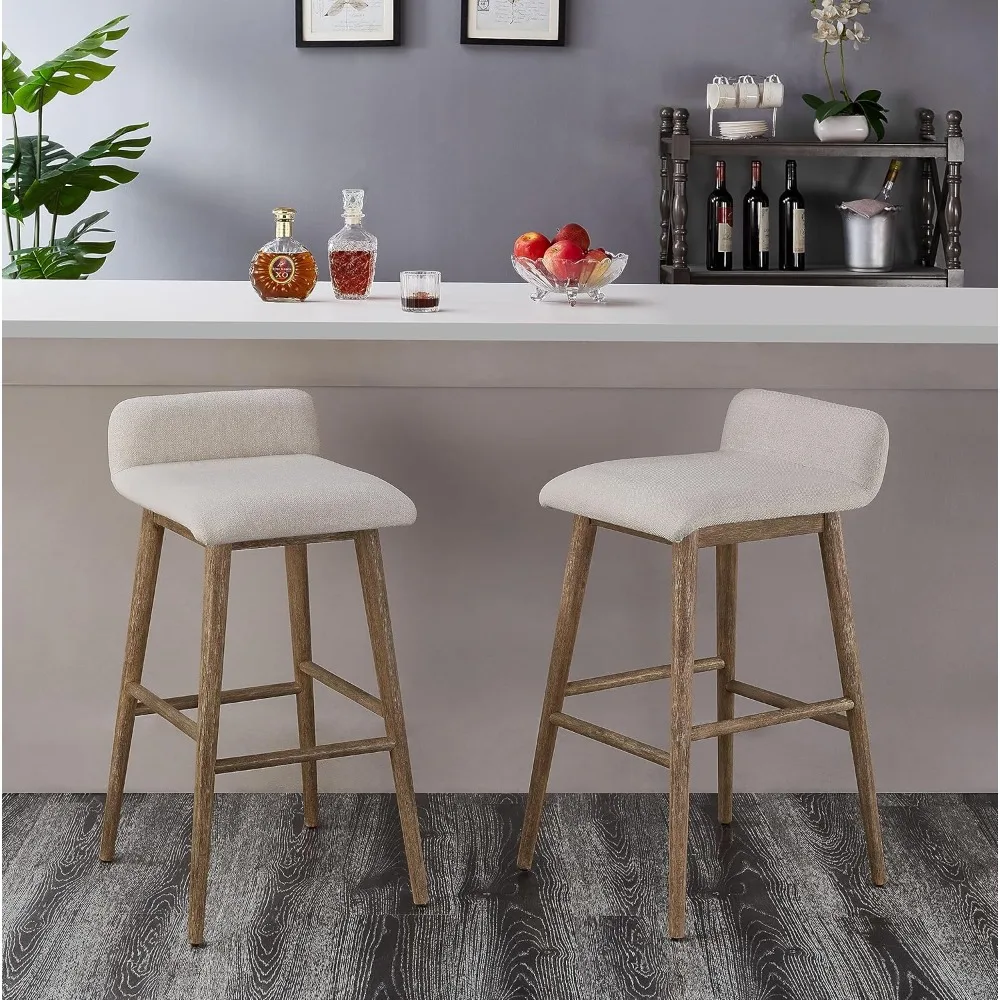 

Barstools solid wood frame, pyramid style shape legs and wrap-around footrest that delivers a sturdy stable base Bar stools