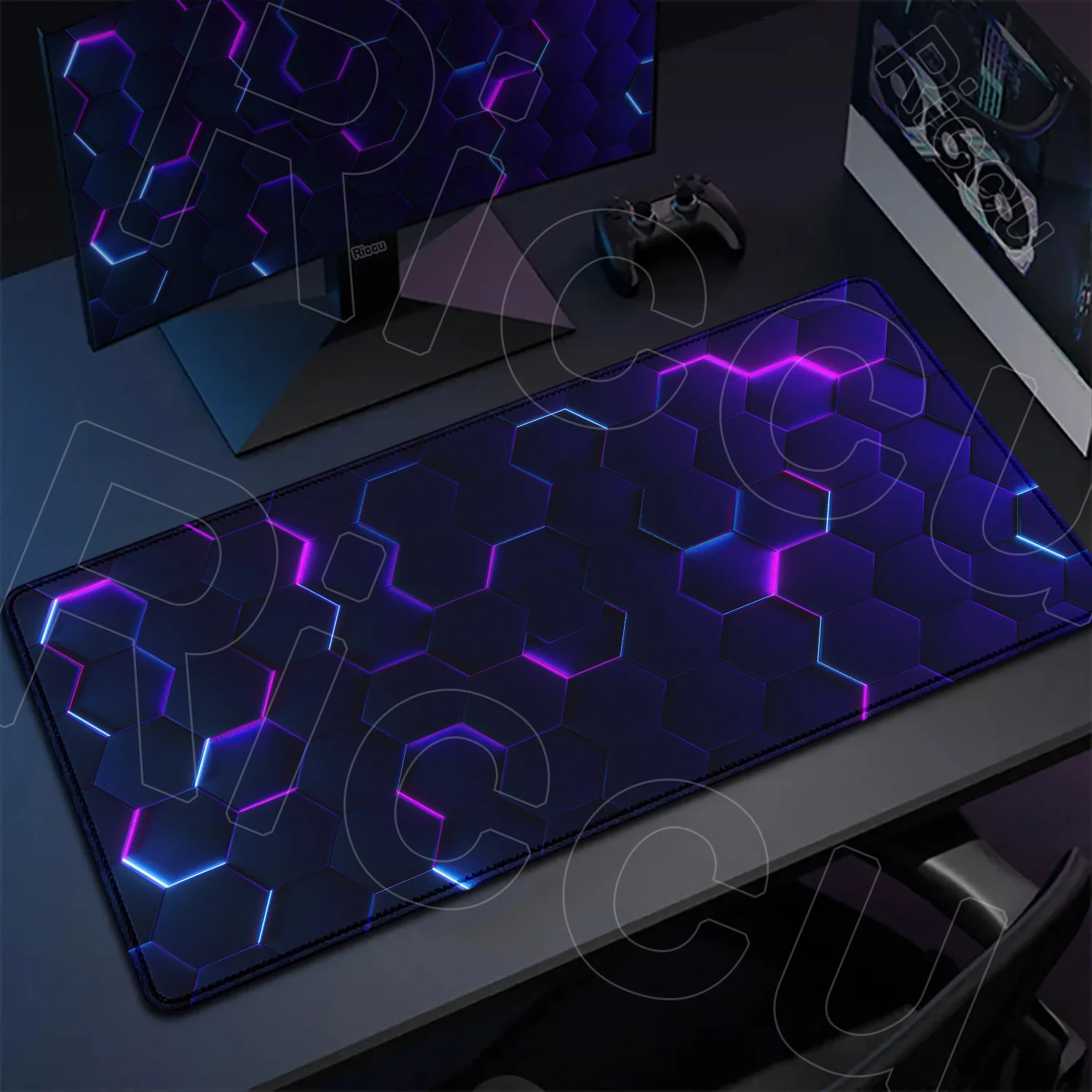 

Geometric Hexagon Large Mousepad 35x80cm Laptops Non-slip Table Mat Minimalism Keyboard Rugs Gaming Mouse Pad Office Accessories