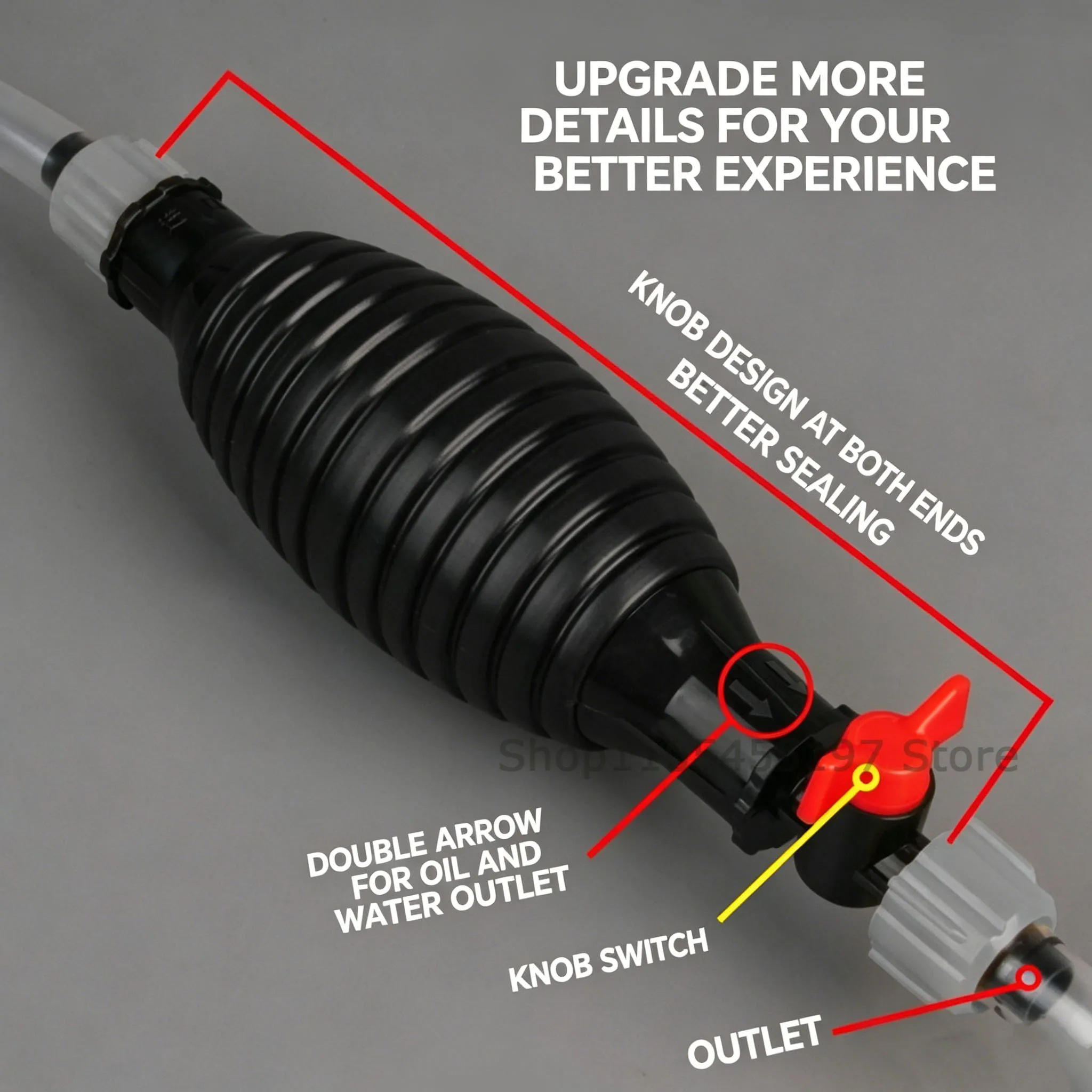 1 Set 1.5M/3M Universal Siphon Hand Pump Kit Fuel Truck Car Portable Manual Fuel Transfer Pump Diesel Liquid Water