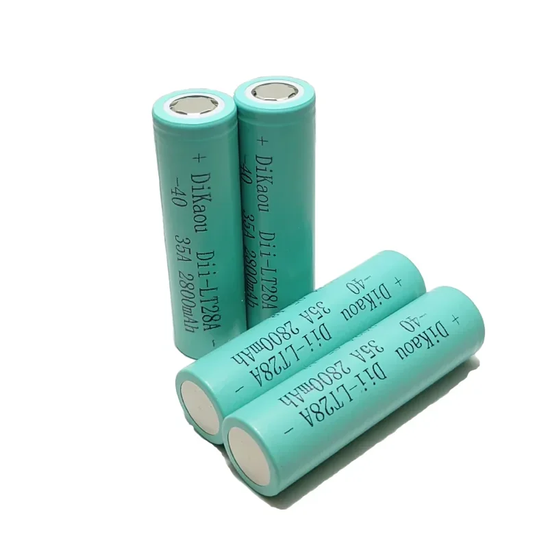 1-20PCS Low Temperature Resistant Battery -40° 3.7V 2800mAh 18650 35A High Power Discharge Flashlight  Electric Bicycle Battery