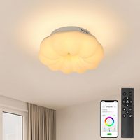 40W LED Ceiling Light,4500LM Dimmable CloudCeiling Lamp with Remote Control/APP 3000-6500K,White Ceiling Light for Bedroom