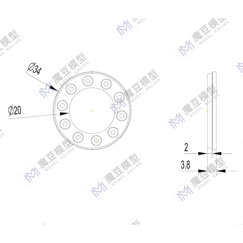 1/14 RC Truck 2pcs Simulation Hub Retainer Hub Cap Retainer for Tamiya for SCANIA 770S R620 for VOLVO BENZ Arocs MAN TGX Car