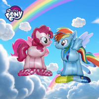 New MY LITTLE PONY themed aluminium balloon combo set cartoon standing look cute birthday party festive decoration photo