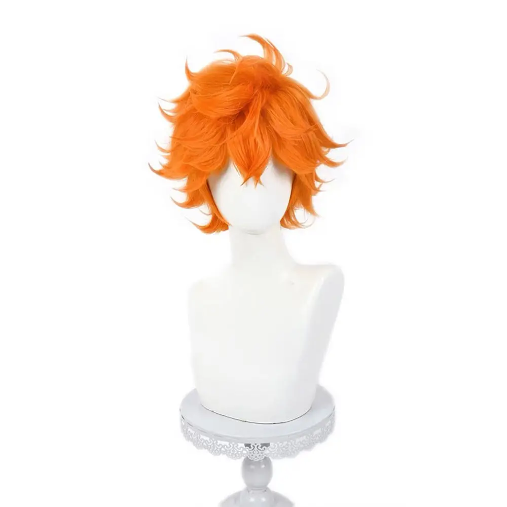 Perruque de cosplay Hinata Shoyo pour garçons de volley-ball, cheveux courts avec un rabat, soie haute température
