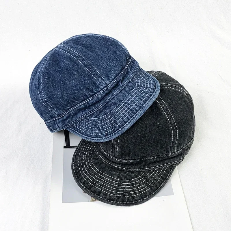 

Spring Autumn Fashion Short Brim Denim Cap Summer Outdoor Leisure Visor Hat Trend Baseball Caps Hip Hop Sport Hats Present