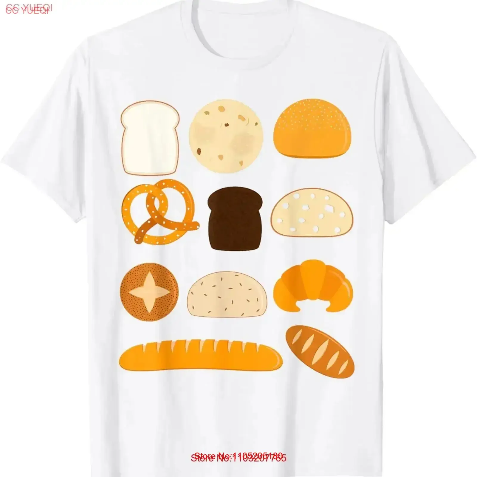 

Bread T Shirt with pita wheat pretzel baguette croissant vintage Washed fashion homme streetwear graphic designer clothes