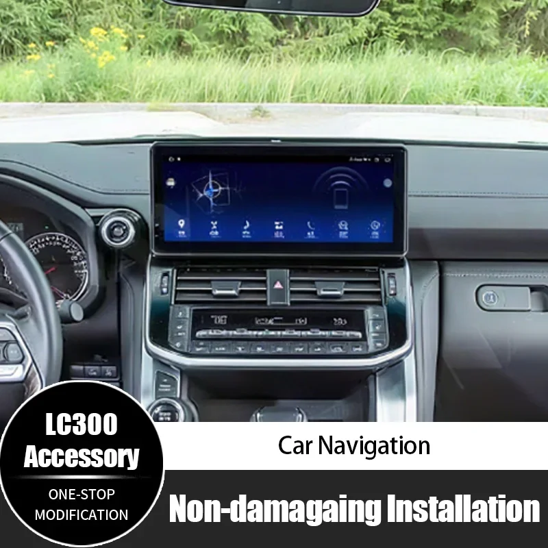 New Large Touch Screen GPS Navigation Car Multimedia Central Console Display for Land Cruiser 300 Accessories