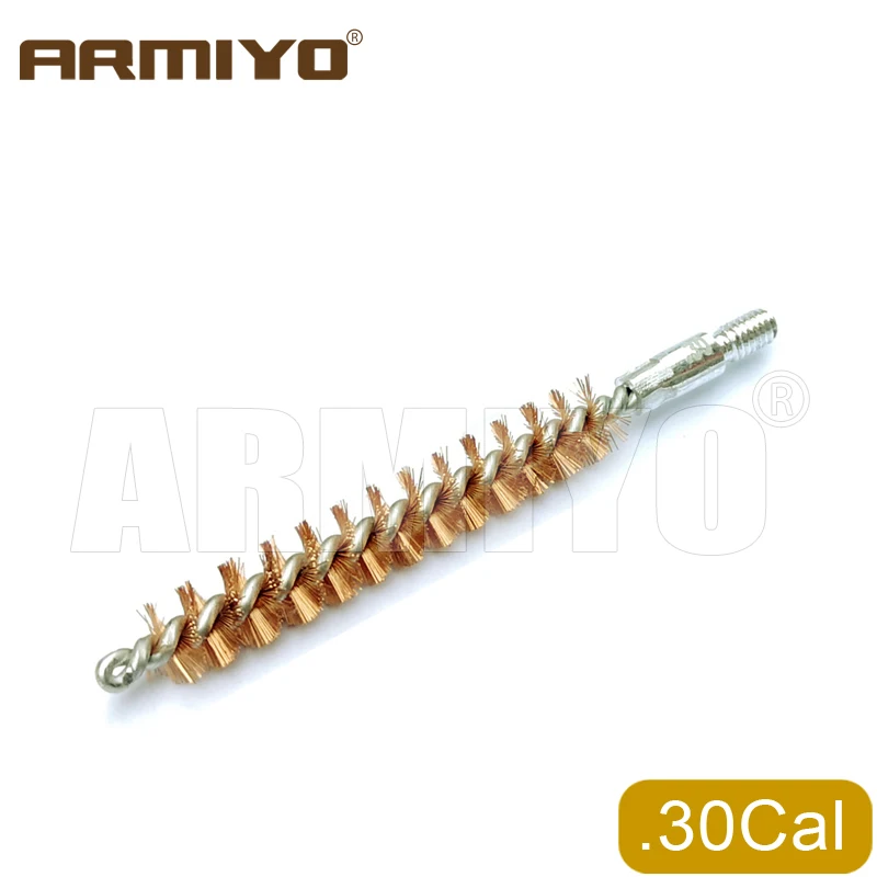 Armiyo Großhandel 100Pcs/Pack.17Cal.22Cal.30Cal.38Cal 12GA G Bohrung Reinigung Bronze Pinsel Jagd Gewinde 5-40 8-32 5/16 "-26T – Detail 13