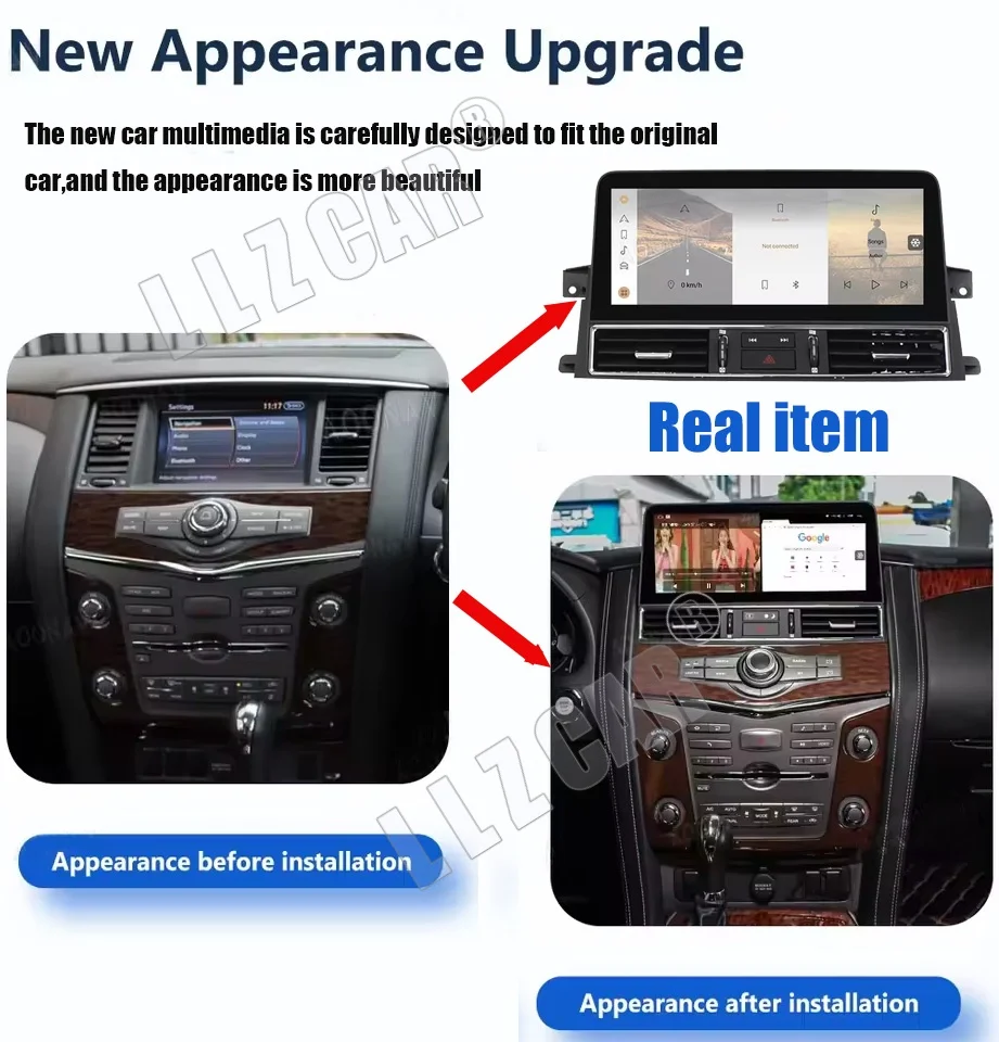 CarPlay Android 14.0 Car Radio For Nissan Armada Patrol Royale SL Y62 QX80 QX56 2010-2022 Navigation Bluetooth Multimedia Player