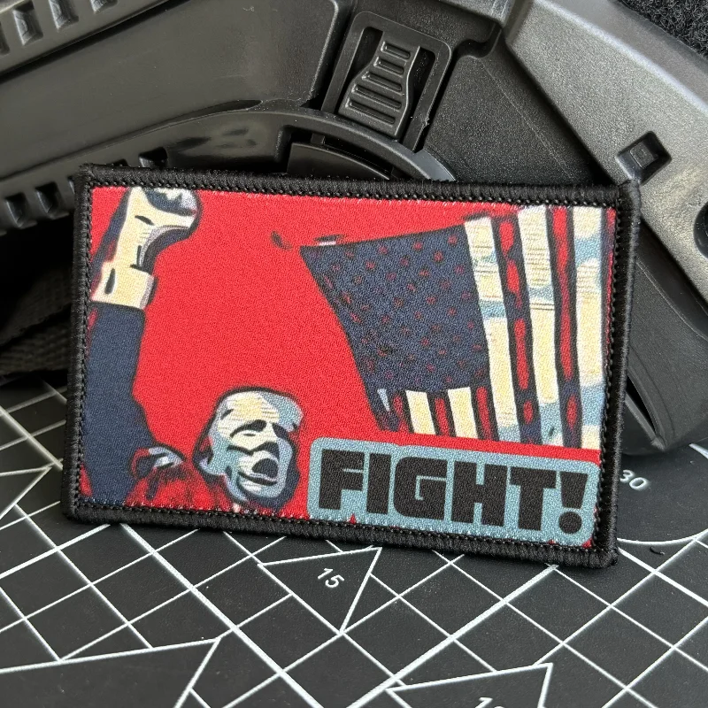 USA Chief Executive Tactical Patch Hook and Loop Printing Trump America Fight Morale Badge Patches Military Backpack Sticker