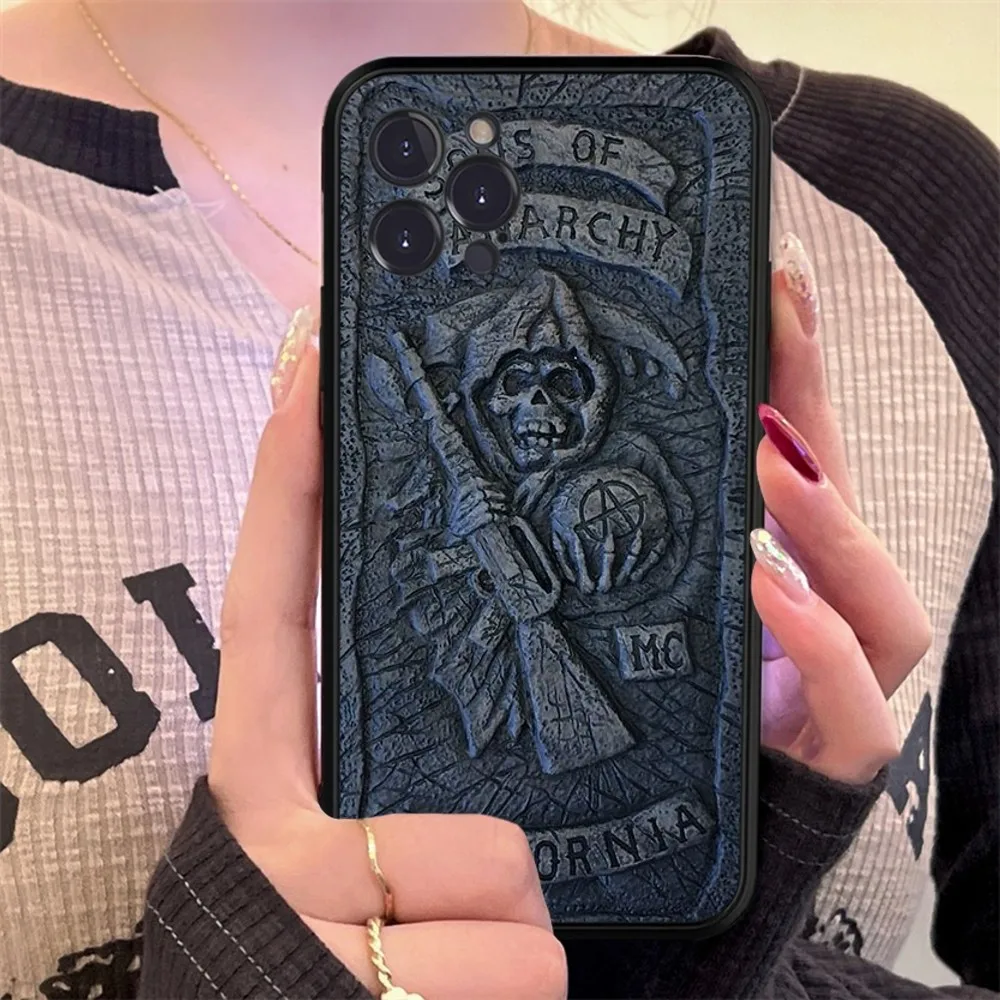 American TV Sons Of Anarchy Phone Case Silicone Soft For Iphone 15 14 13 12 11 Pro Mini XS MAX 8 7 6 Plus X XS XR Cover