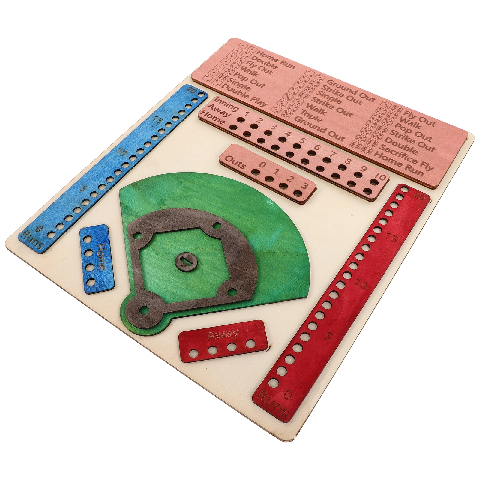 

Wooden Baseball Game Board for Party Holiday Fun Festival Gathering Desktop Games Interesting Pinball Chess Props