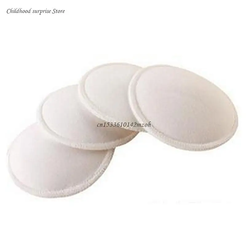 4pcs Feeding Reusable Breast Pads for Nursing Mom Breathable and High Absorbency Dropship