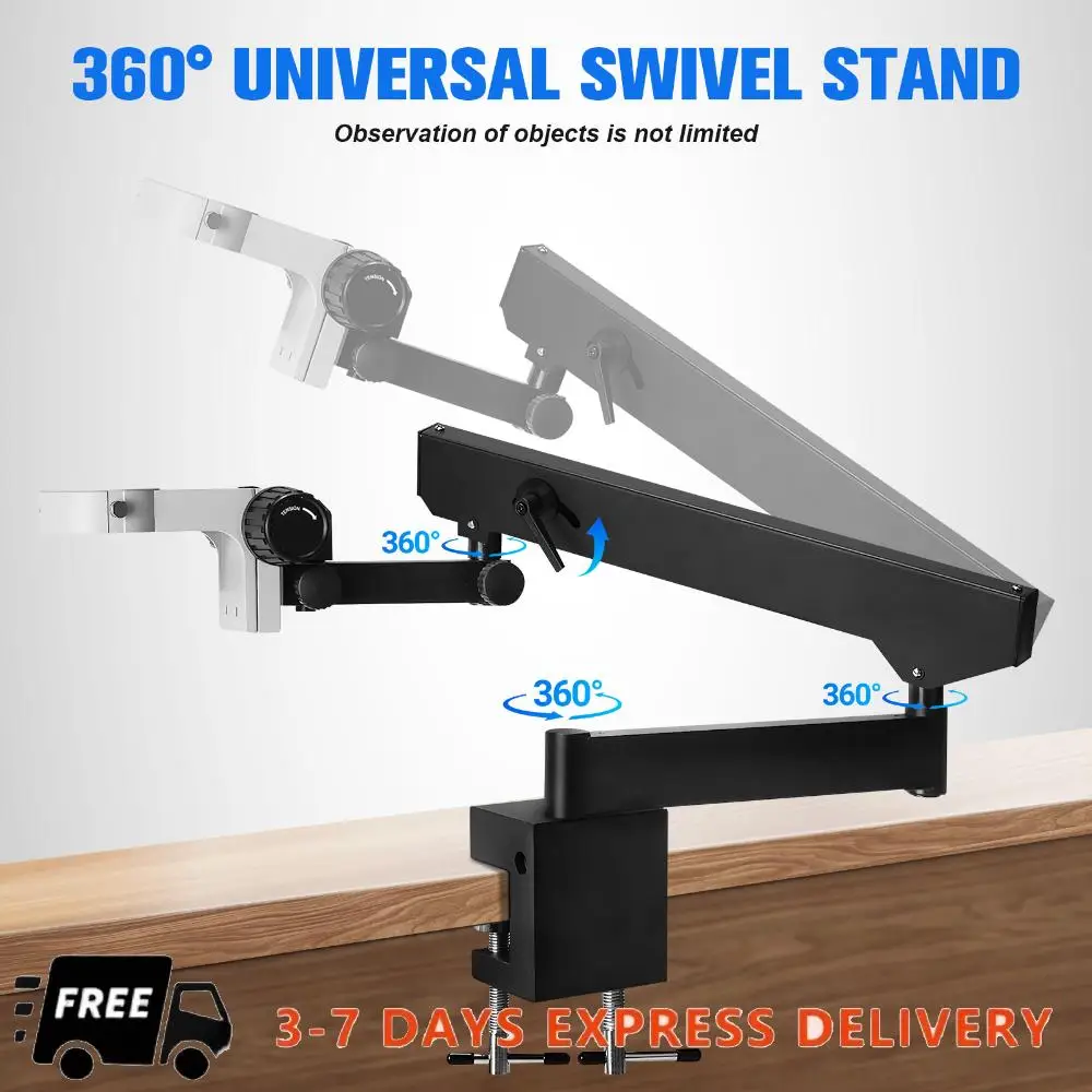 

Шарнирный кронштейн-держатель с регулировкой по высоте, шарнирная подставка-зажим для цифрового микроскопа