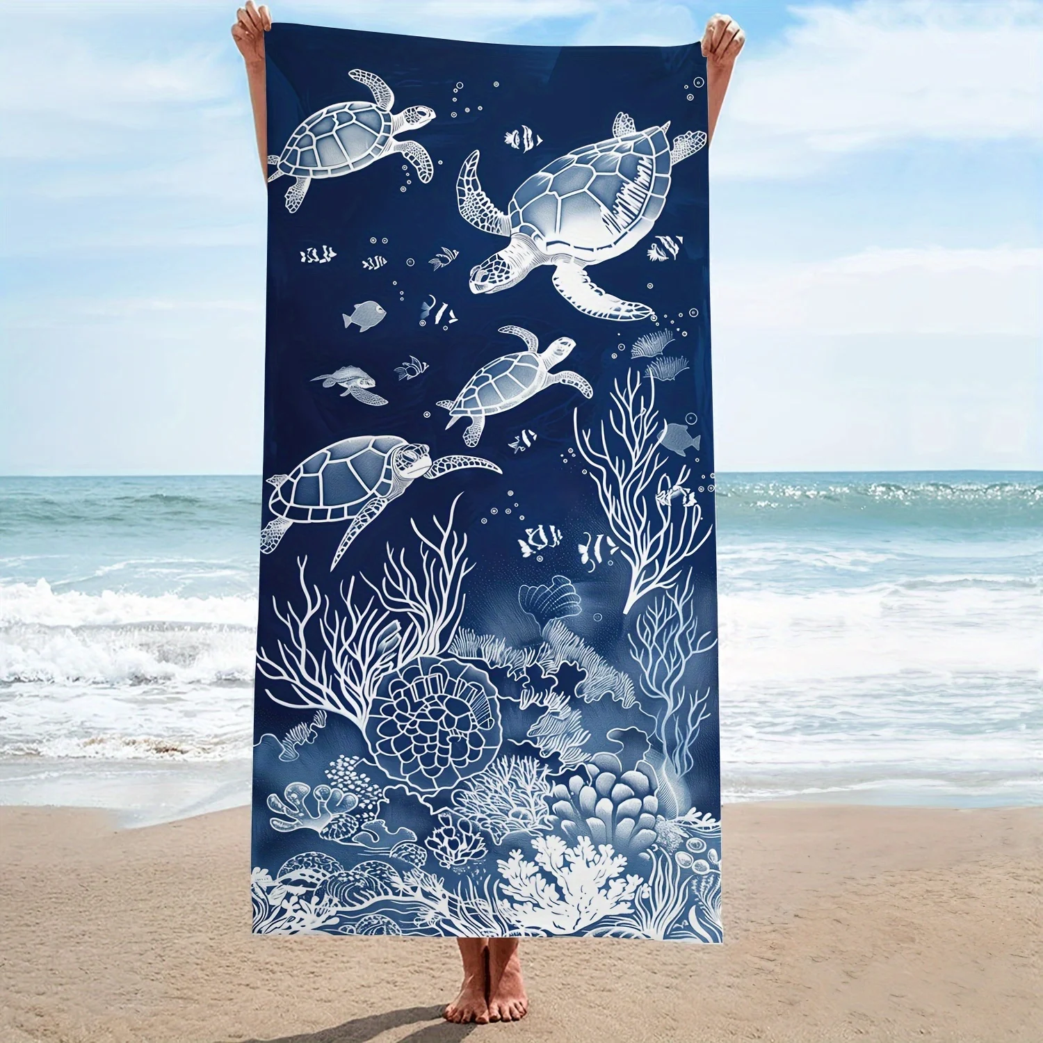 Toalla de playa de gran tamaño de microfibra Vintage, tela de poliéster, lavable a máquina, adecuada para decoración de piscina y playa, 1 ud.