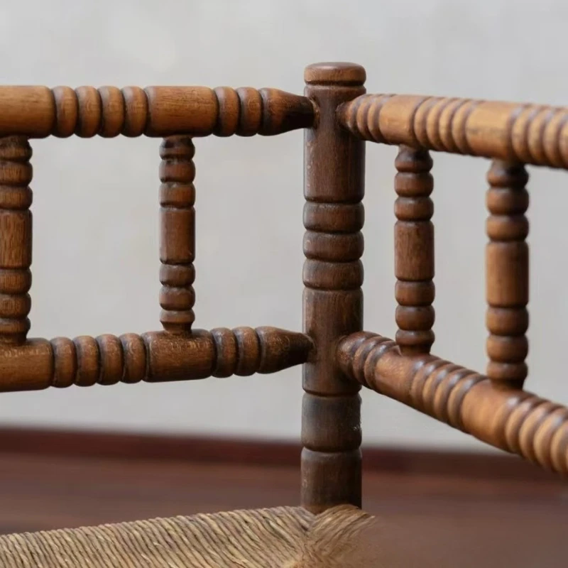 

Bobbin Corner Chair\ French Retro Medieval Ash Wood Solid Wood Single Chair