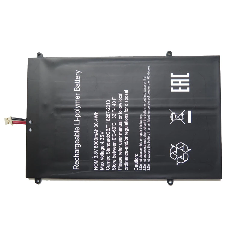 

Аккумулятор для ноутбука Haier S14 NV-40110175 H-40110175P PL3588106P-2P 3,8 В 8000 мАч 34,2 Втч 5PIN