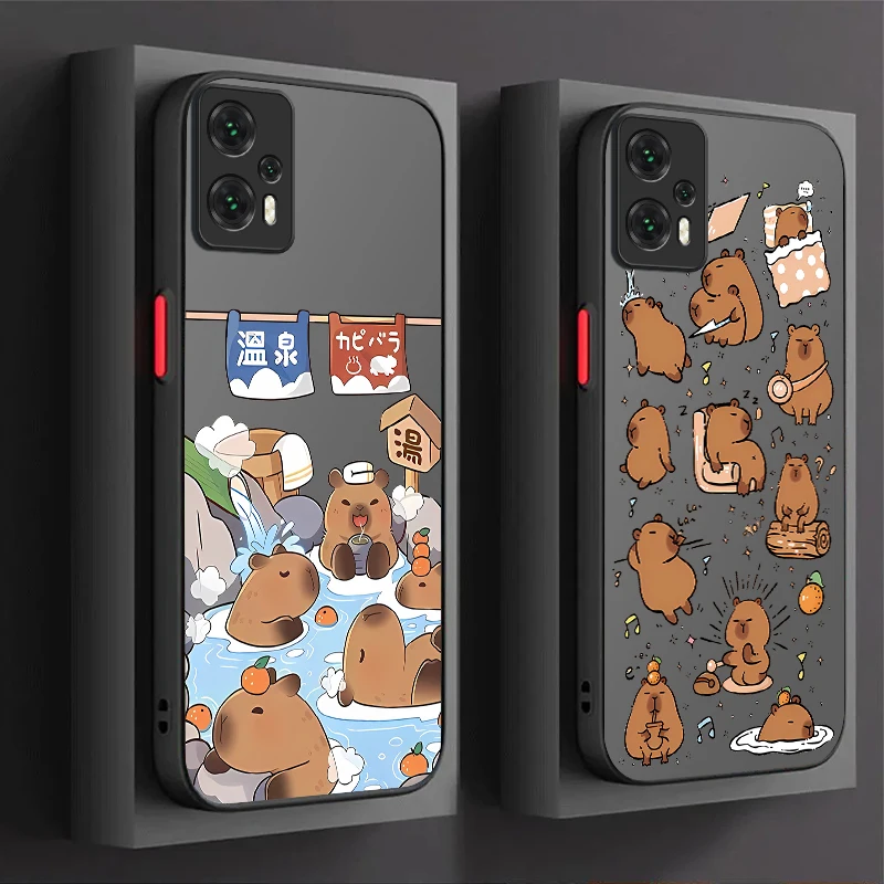 Cartoon Kapibala Case For Xiaomi POCO M6 Pro 4G C65 X6 X3 NFC X4 GT X5 F3 F4 F5 F6 13T 12T 11T 10T 13 12 11 Lite 5G NE TPU Cover