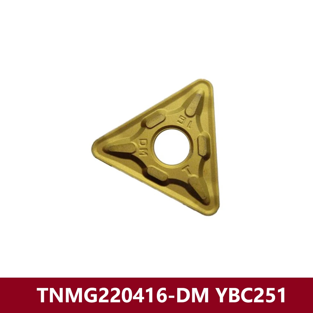 Original TNMG220416-DM YBC251 Carbide Inserts TNMG 220416 TNMG2204 TNMG434-DM CNC Lathe Tools External Turning Cutting TNMG22