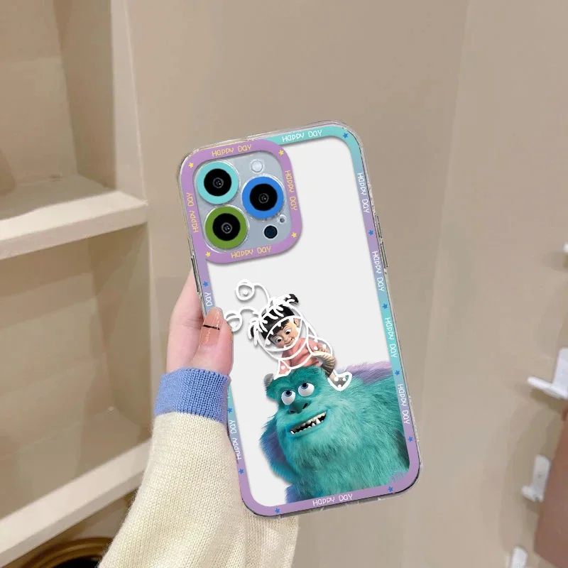 M-monsters Inc Phone Case For iPhone 15 14 13 12 Mini 11 Pro Max X XR XS 6 7 8 SE20 Plus Soft Silicone Transparent Cover