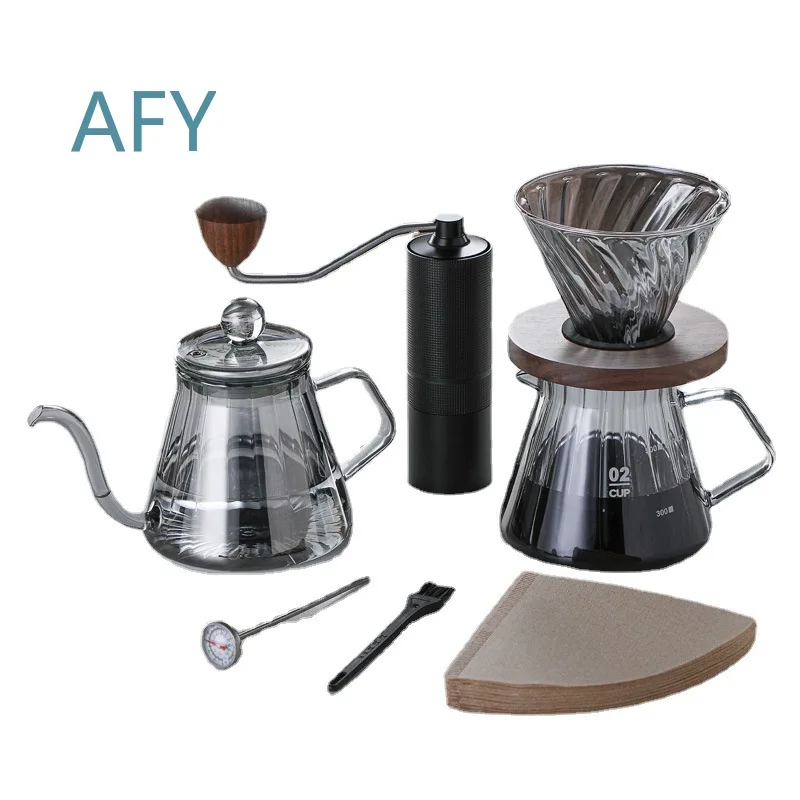 New Glass Hand-Brewed Coffee Pot Set for Coffee Maker Accessories for Pour Over Coffee Gifts for Barista Tools for Home