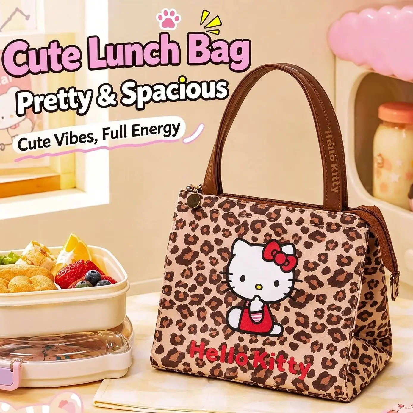 Sanrio Storage Bag, Insulated Bento Box Bag, Cute Cartoon Bento Box Bag, Portable Anti Sailor Carrying Bag, Bento Bag