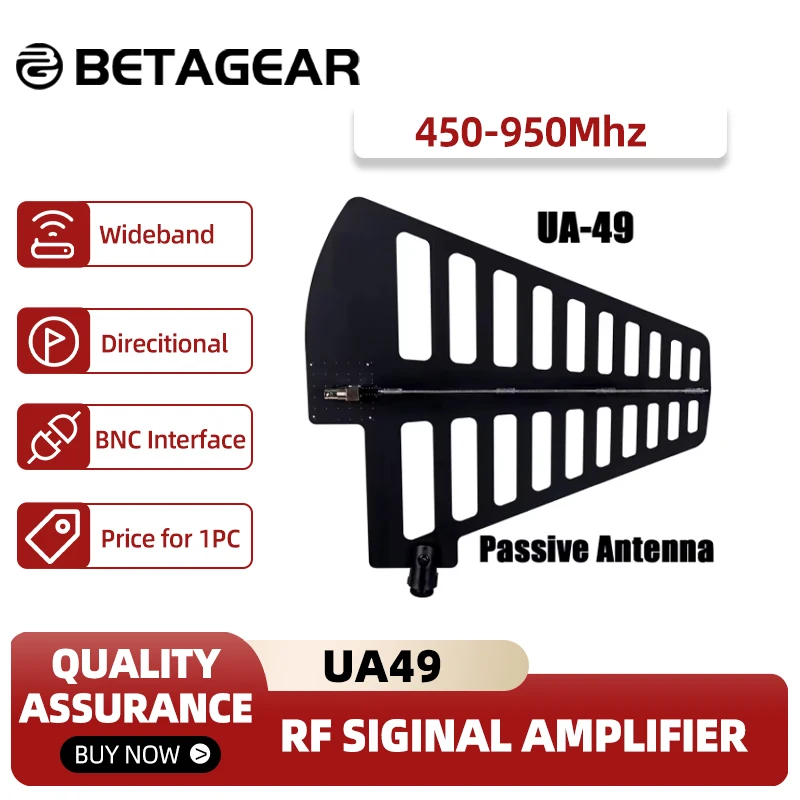 

Пассивная Антенна Betagear UA49, радиочастотный сигнальный усилитель 450-950 МГц, широкополосная антенна, флаг для внутриушного монитора/беспроводного микрофона
