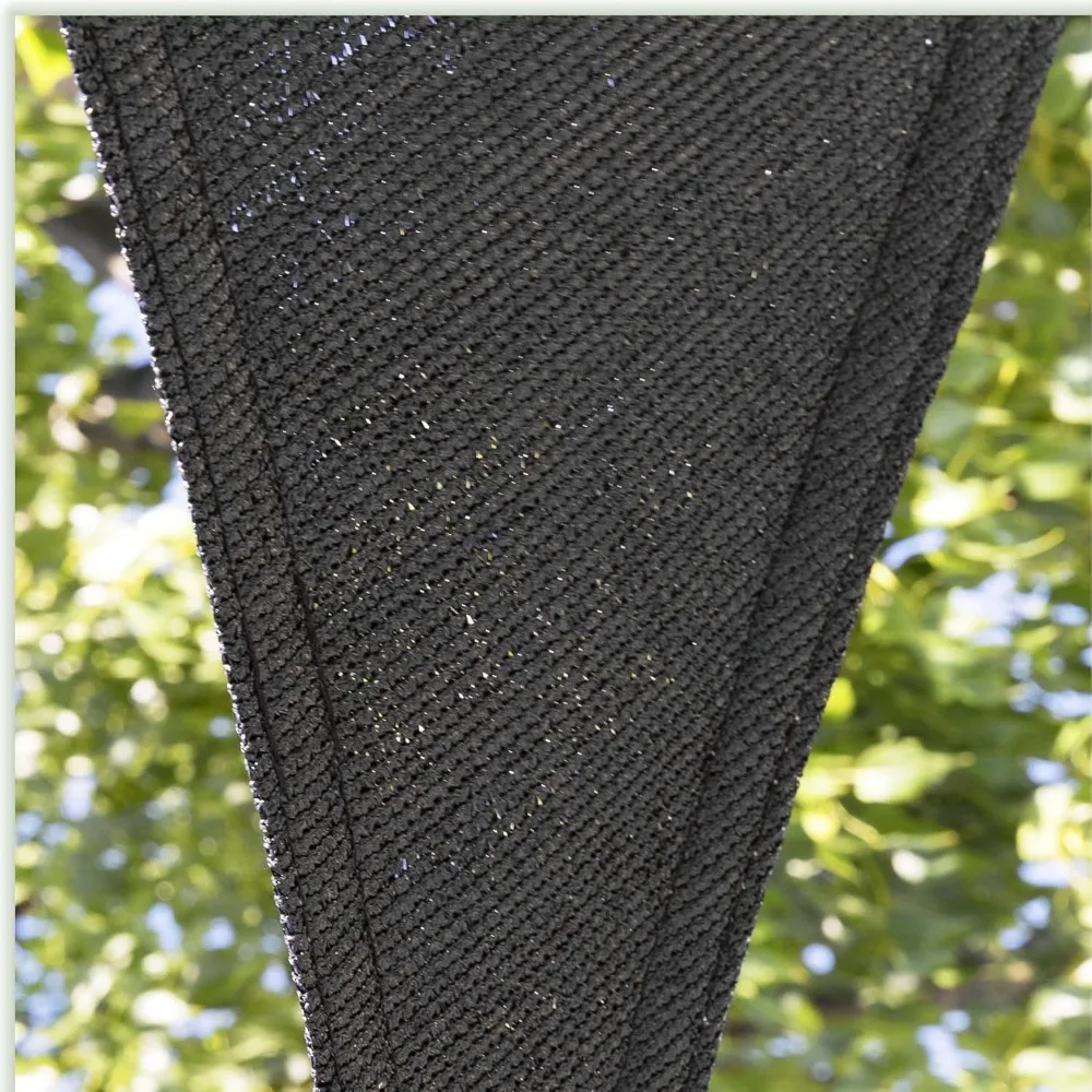 Black Pergola Sun Shade Canopy Replacement Cover with Stainless Steel Weighted Rods, 95% UV Blockage,Commercial Grade