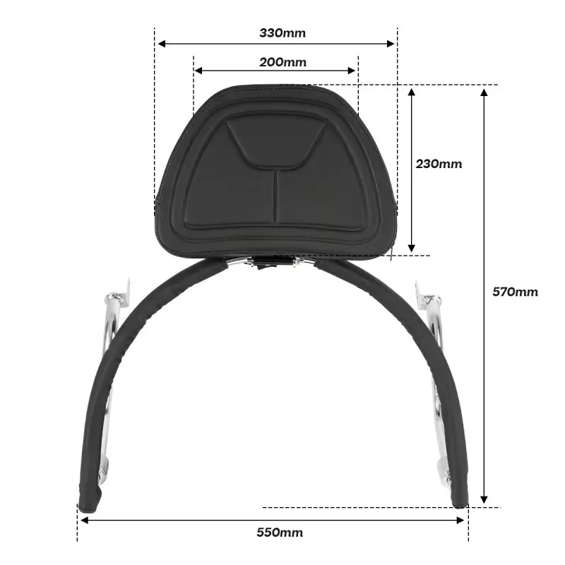 Motorcycle Riders Sissy Bar Backrest Set For Honda Gold Wing GL 1800 2001-2017