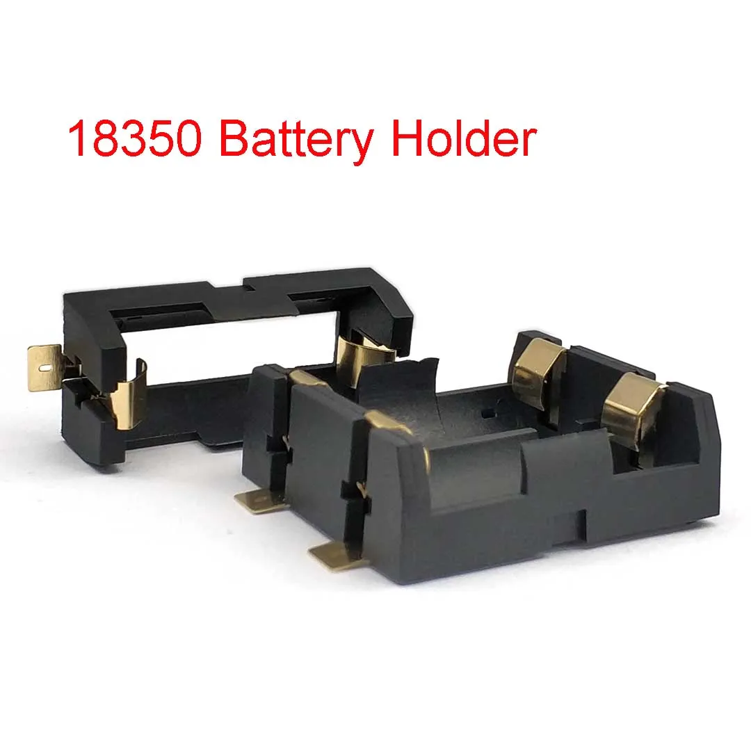 1x 2x 18350 Battery Holder Smd Smt Batteries Case Storage Box Nylon with Bronze Pins 1 2 Slot