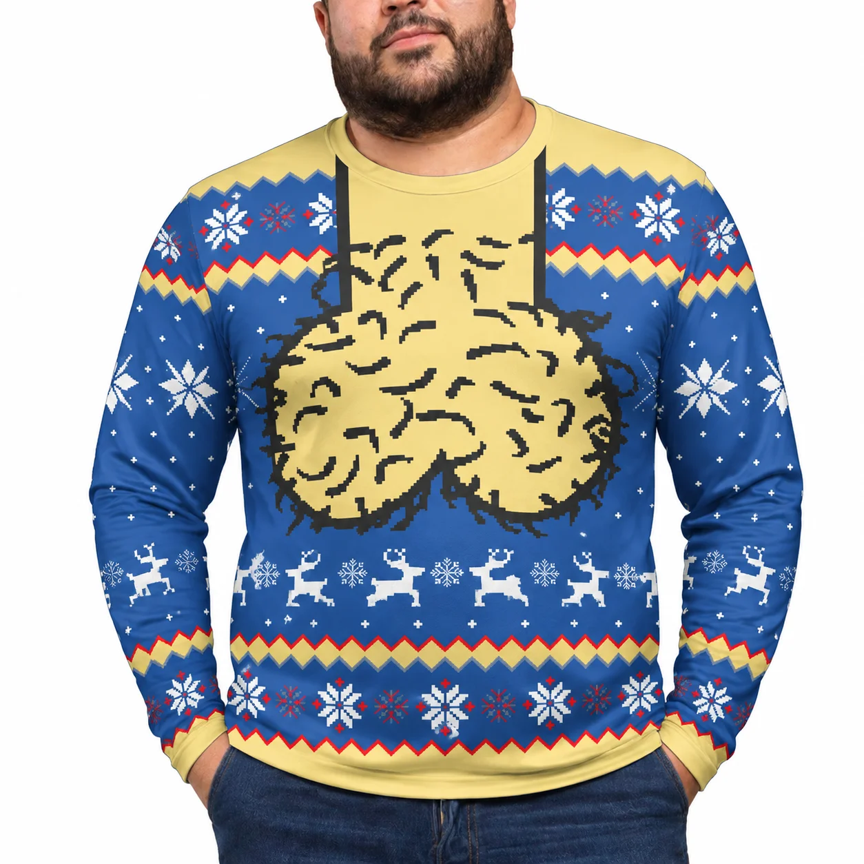 2026 Ugly Christmas New Hot Selling Quick-Drying Long-Sleeve Chick Pattern Long-Sleeve Crew Neck Sports Casual Long-Sleeve
