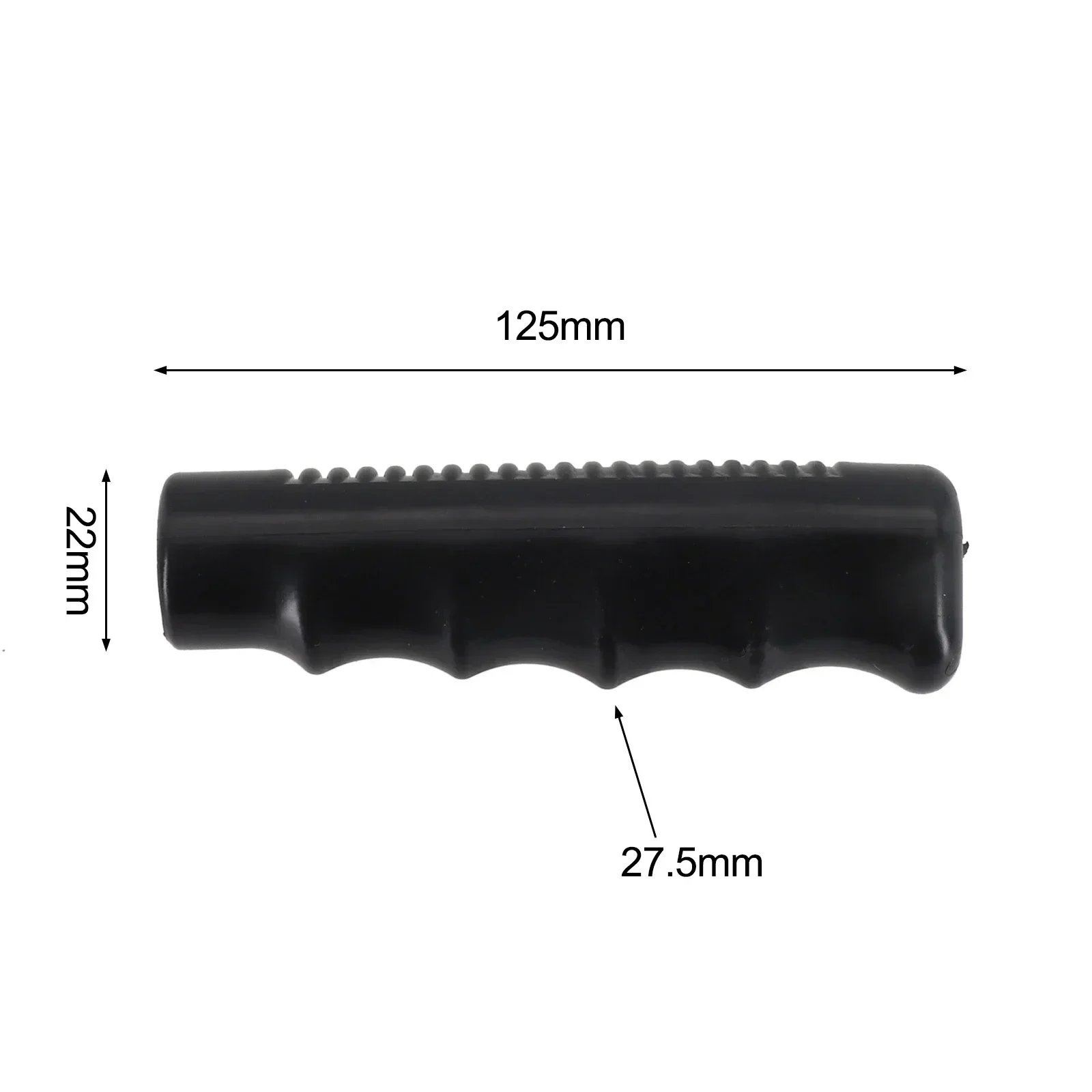 2Pcs Wheelbarrow Rubber Handles, Round Tubes Black Replacement Universal Handles PVC Anti-slip Handle Cover Industrial Tool Part