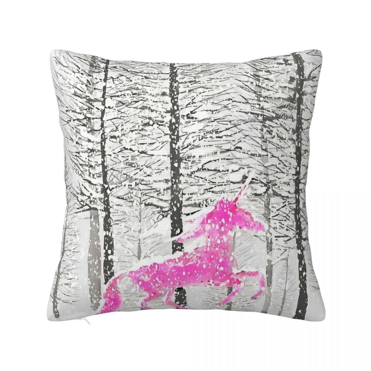 Pillow Case Pink Unicorn Soft Pillow Cover Retro Trendy Cushion Cover Graphic Pillowcases For Living Room Chair