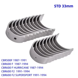 Motor Connecting Rod Crankshaft Main Bearing For Honda CBR600 F Hurricane CBR600 F2 SuperSport CBR500F ConRod 33mmSTD +0.25 +0.5