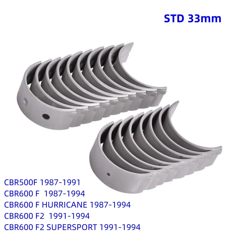 Korbowód silnika, wał korbowy, główne łożysko do Honda CBR600 F Hurricane CBR600 F2 SuperSport CBR500F, korba 33mmSTD +0.25 +0.5