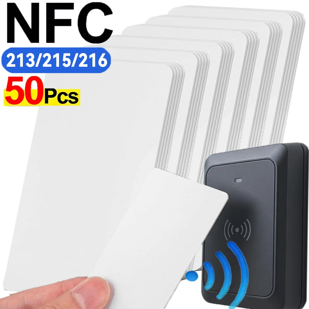 Ntag216 Ntag215 Ntag213 Matte Blank Keycard Blank NFC Cards White RFID NFC Card TAG NTAG 213 215 Chip for All NFC Enabled Phones