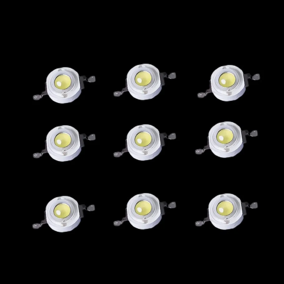 AuuRxx LED 10 Buah/Lot 1W 100-120LM Bohlam LED IC SMD Lampu Cahaya Siang Hari Putih/Putih Hangat Daya Tinggi 1W Lampu LED Manik