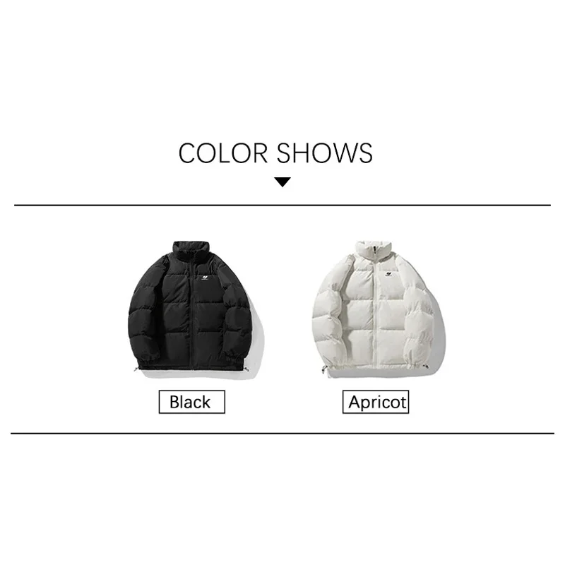 Tfetters marca carta impressão gola masculina acolchoada jaqueta outono inverno 2025 novo baggy parkas para homens moda casaco