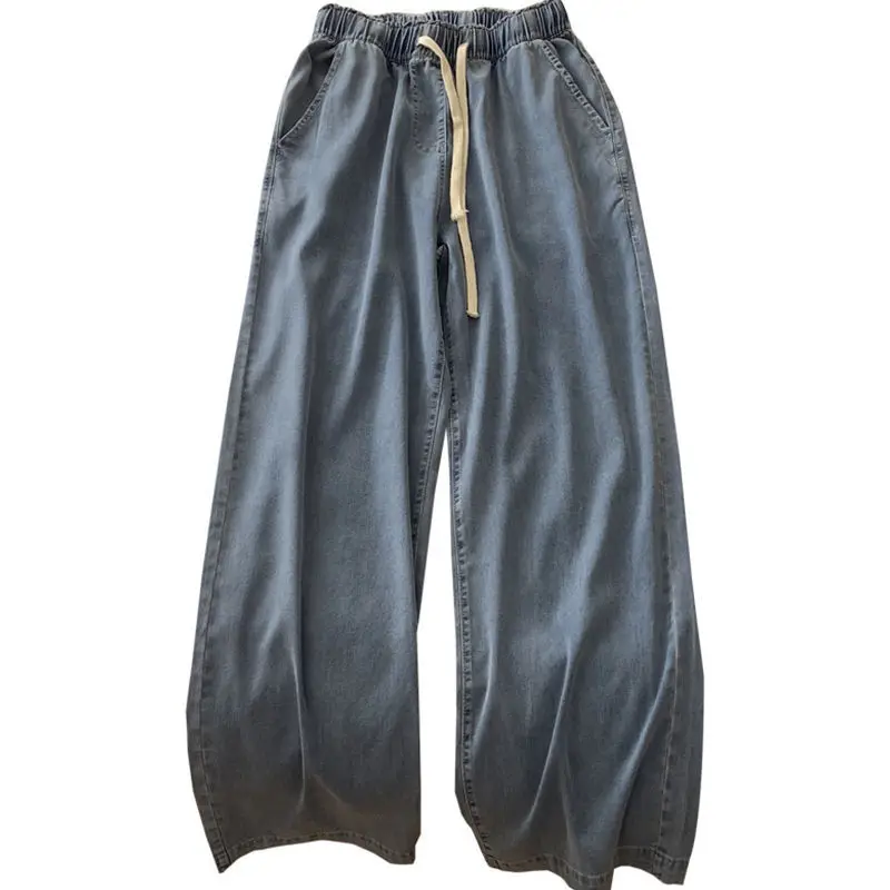 Women Overrall Jeans Summer Slim Denim Straight Pant Retro Y2k Wide Leg Trousers Oversized Overalls Loose Ladies Coolant Pants