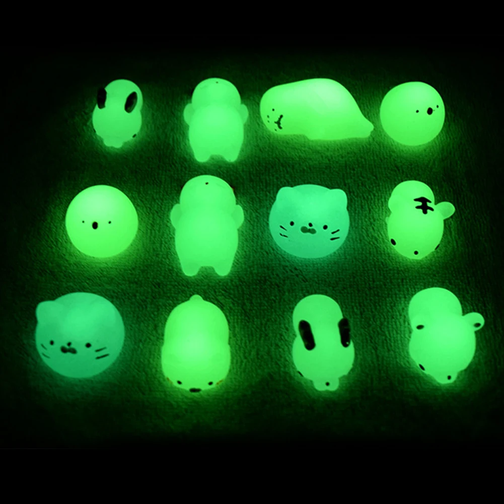 Decompression Toys Cute Animal Antistress Decompression Mochi Toy Luminous Pinch Music Stress Relief Luminous Toys Kids Gifts