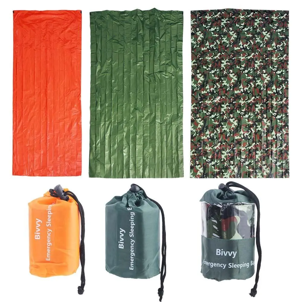 Outdoor Bivvy Windproof Thermal Blanket Sleeping Bags Emergency Sleeping Bag Survival Sleeping Bag Survival Blanket Bags