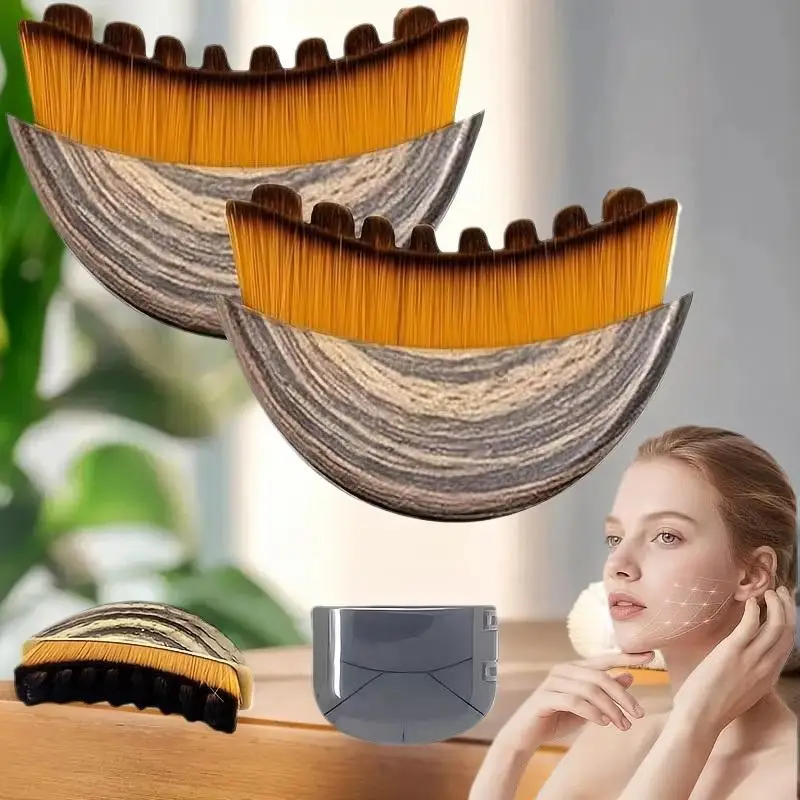 リンパ輪郭フェイシャルブラシ ボディドライブラシ バスブラシ 木製マッサージコーム フェイシャル輪郭形成とリンパマッサージ