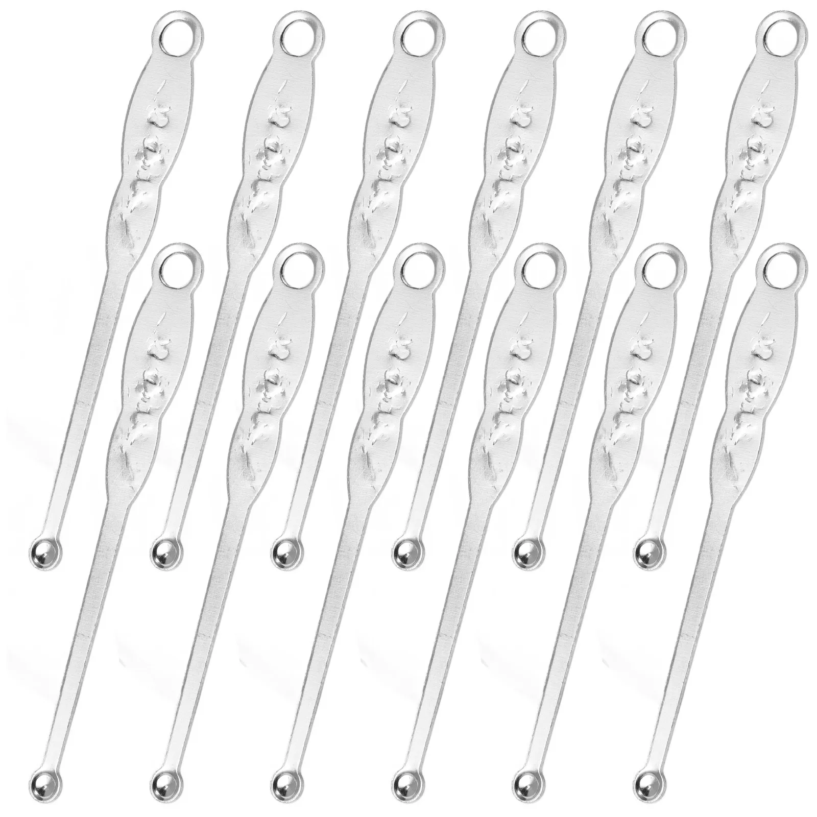 100Pcs Stainless Steel Ear Spoon Ear Cleaner Wax Curette Portable Skid Resistant No Rust for Family Home Wax Curette