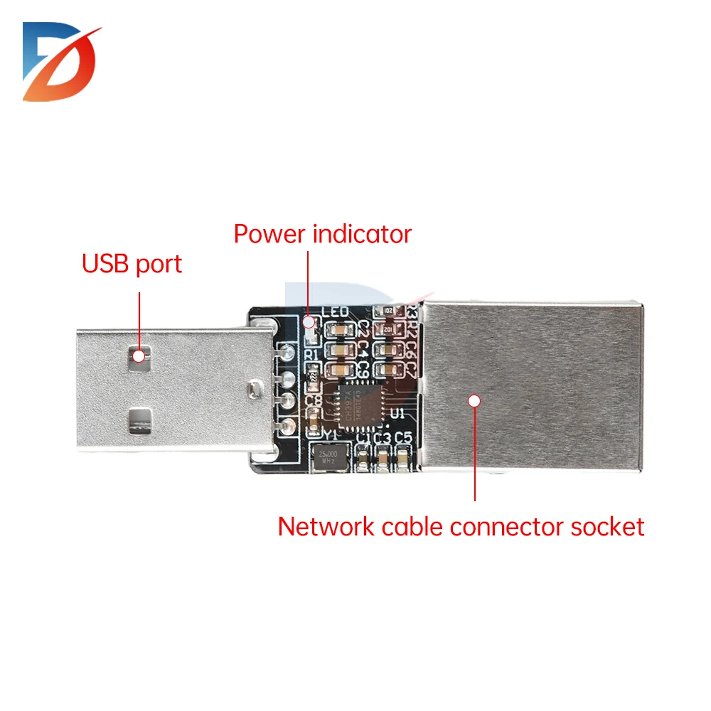 Picture 5: Type-C USB to RJ45 Ethernet Port Network Ethernet Interface Module CH397A Module IPv4/IPv6 RISC-V Processor Ethernet Controller