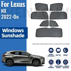 For Lexus NX NX350H 2022 2023 2024 Car Sunshade Front Windshield Magnetic Mesh Curtain Rear Side Window Sun Visor Shade