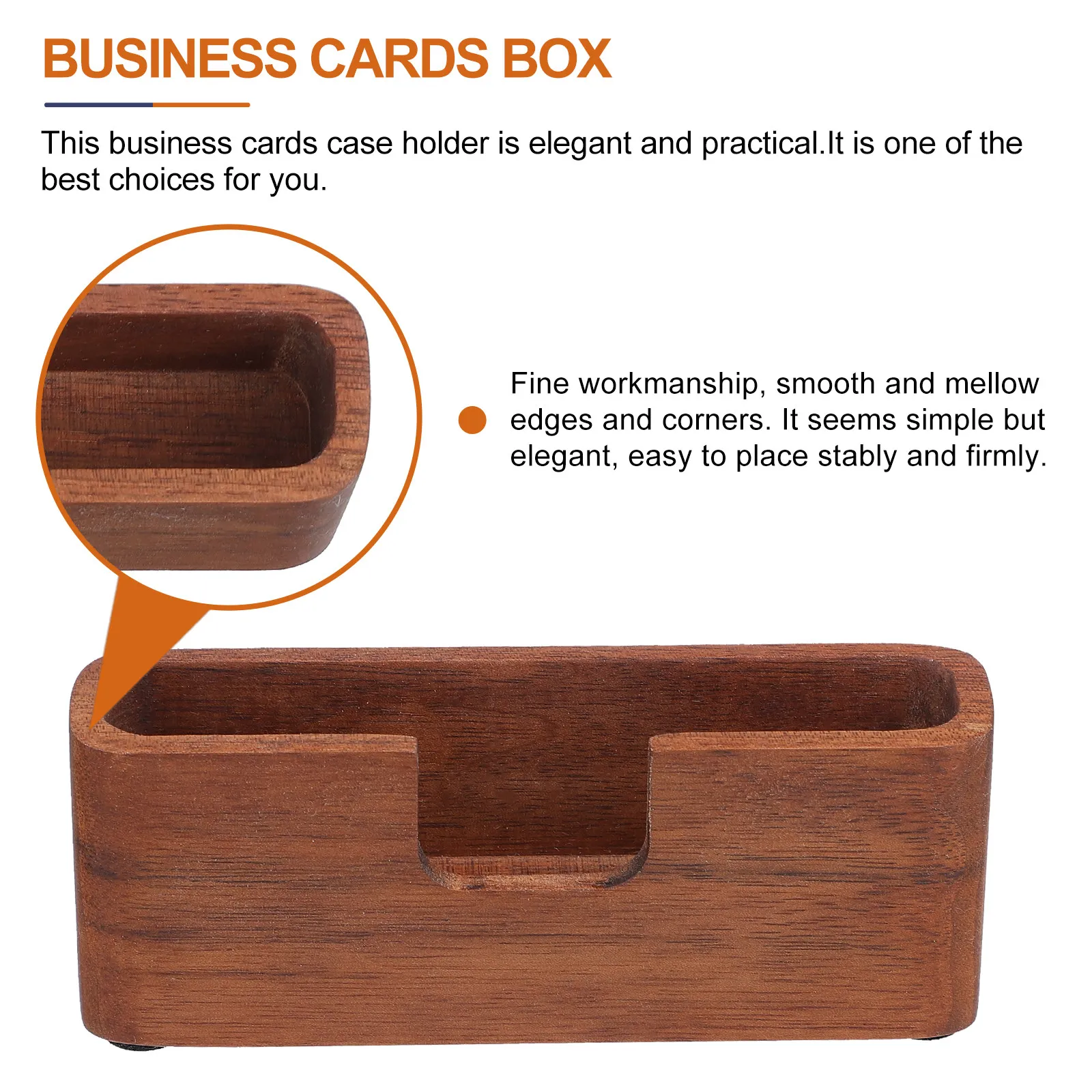 1Pcs Elegant Id Cards Box Stably Firmly Placed Hotel Shopping Mall Coffee Business Cards Box Smooth Storage Container