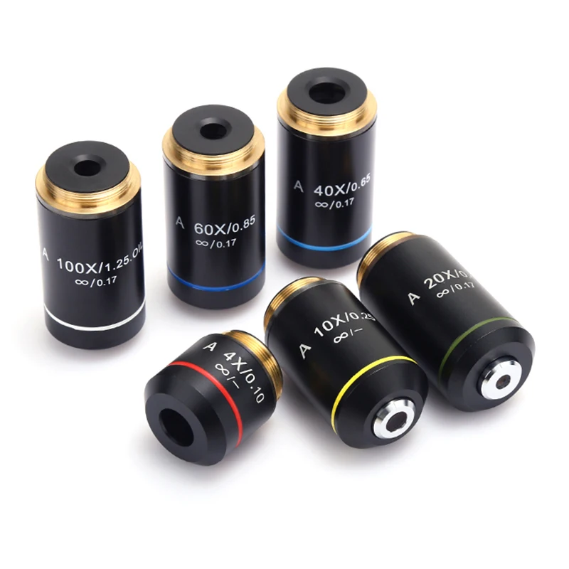 

4X 10X 20X 40X 60X 100X Optical Biological Microscope Achromatic Infinity Objective Lens Infinity System for Olympus Microscope