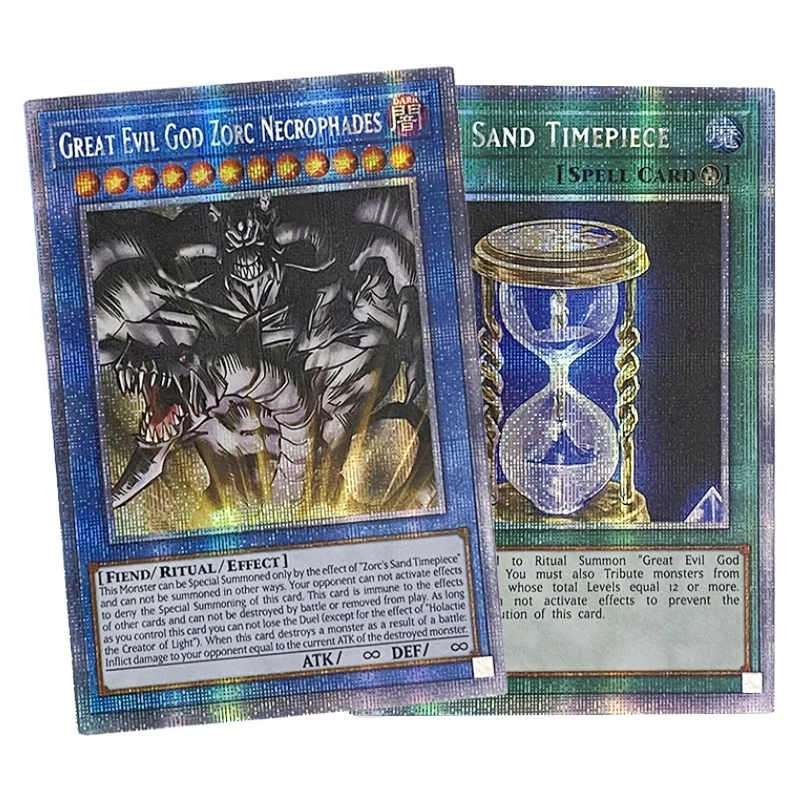 Yugioh Cards Great Evil God Zorc Necrophades Self Made Anime Game Characters Collection Classic Series DIY Flash Cards Toy Gifts