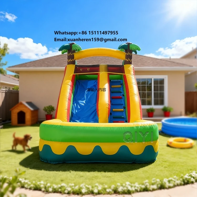Large Outdoor Inflatable Water Slide Playground Swimming Pool Slide for Kids Children's Party Rentals